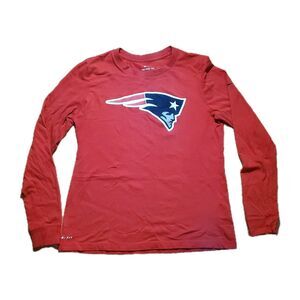 Nike Patriots Red Dri-Fit Long Sleeve Tee Men's M